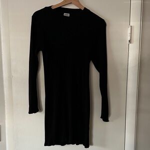 Victoria’s Secret ribbed midi Black Long Sleeve Dress